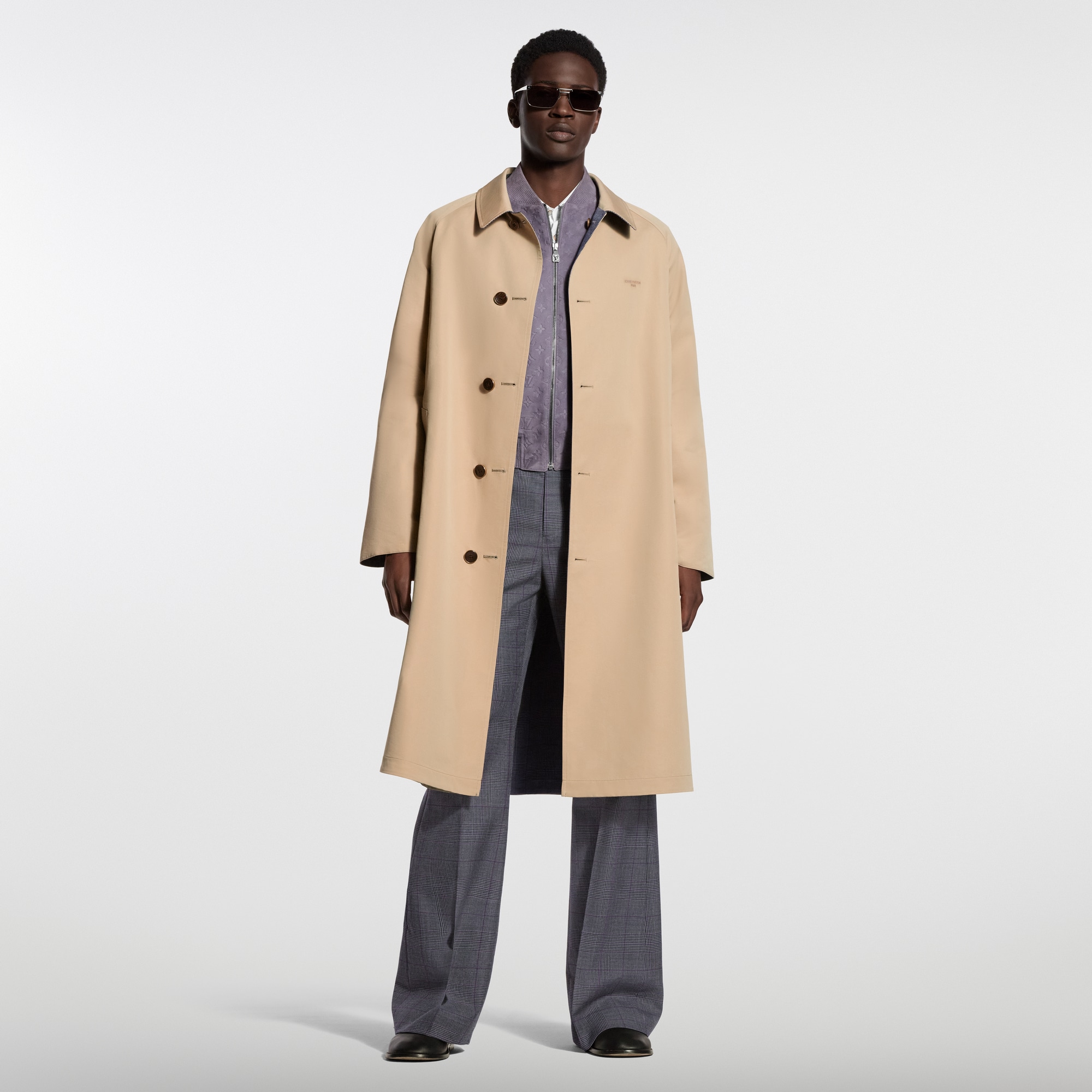 新品 deres weightlessness silk trench coat Trench Coat Revers vel em Algod o e Seda - Para Ele | LOUIS VUITTON ®